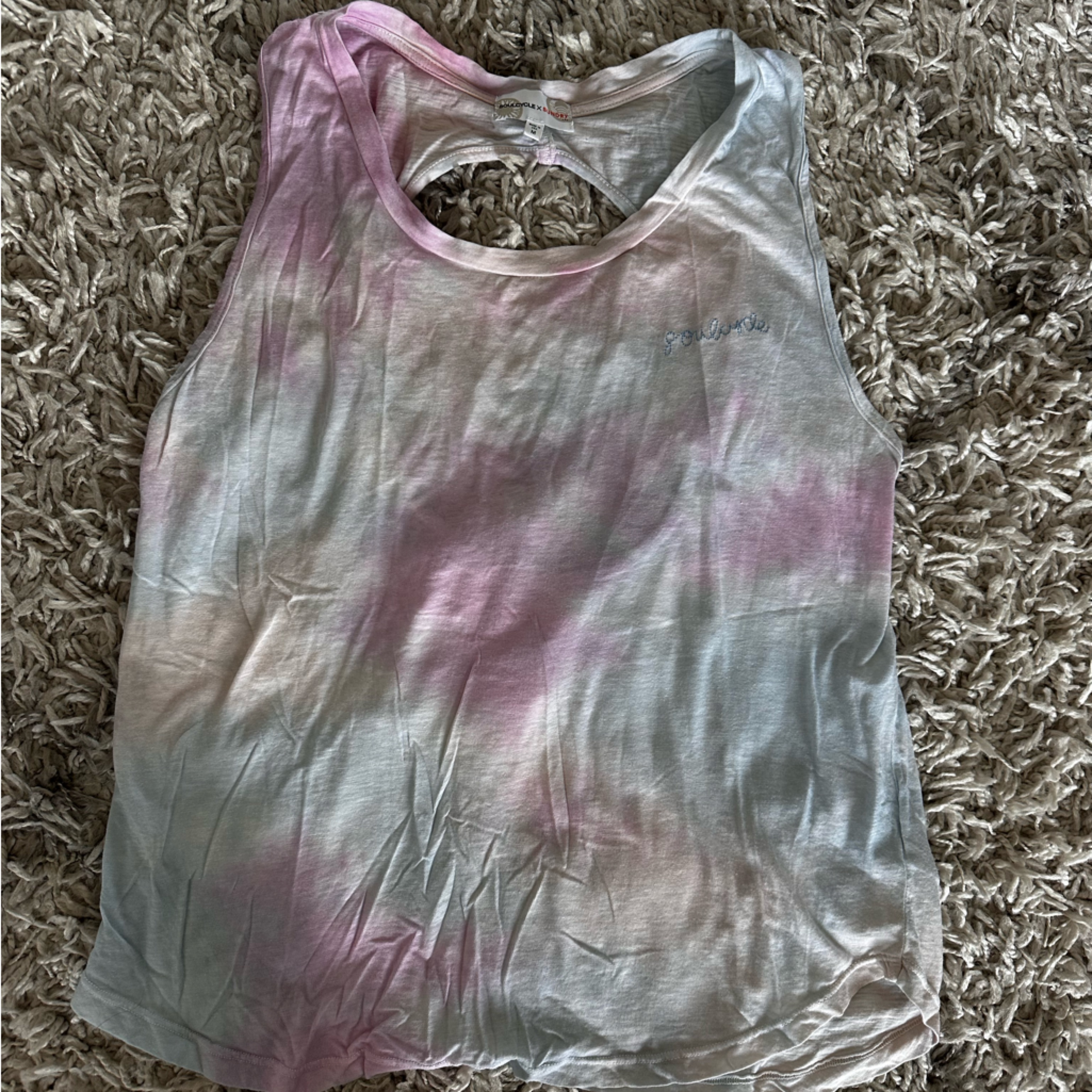 Soulcycle X Sundry Pastel Tie-Dye Tank Top